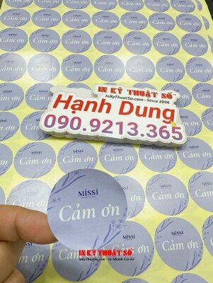 In tem tròn cảm ơn dán niêm phong giấy gói hàng nước hoa, tem decal giấy đường kính 4cm - INKTS1600