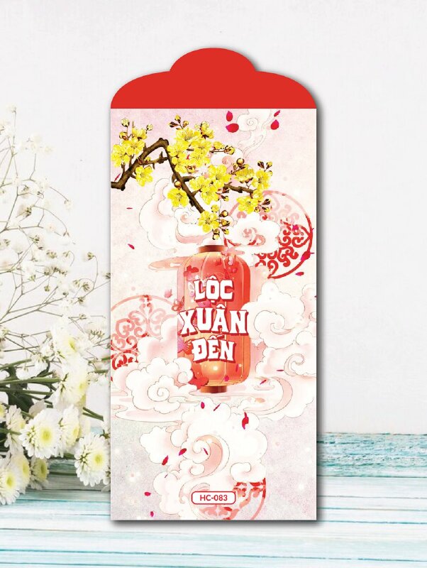 Thiết kế bao lì xì năm mới Thiếu Nữ Du Xuân - Mã HC081 - INKTS2578