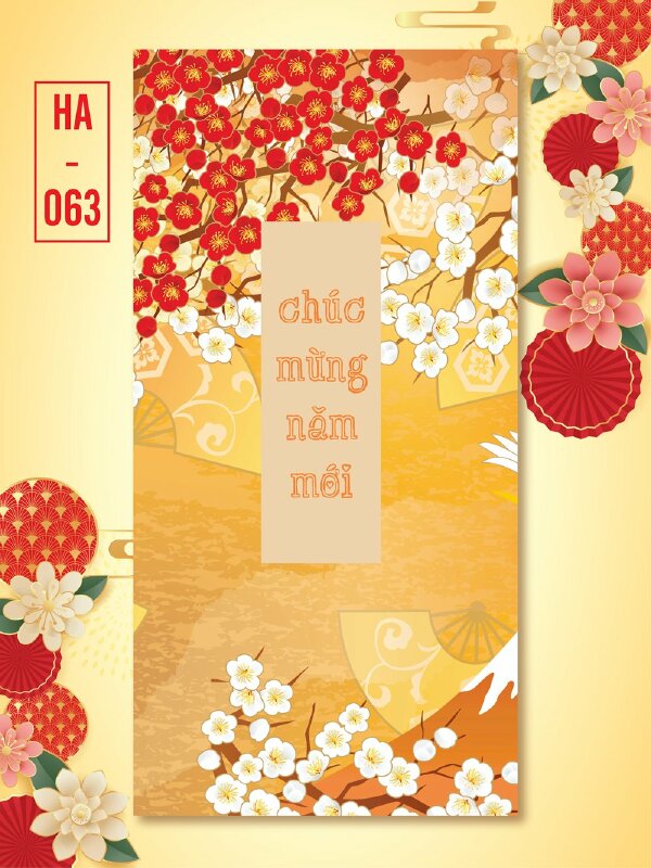 In bao lì xì màu xanh dương họa tiết Vân Mây Chúc Mừng Năm Mới - Mã HA061 - INKTS2620