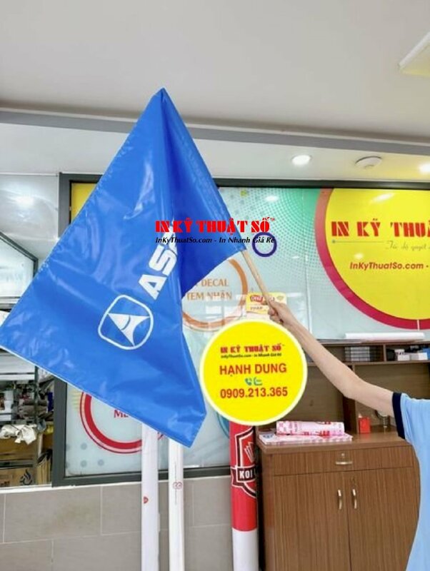 In băng đô cổ vũ đeo đầu vải Silk in mực dầu bóng, cắt dây thành phẩm - INKTS1747