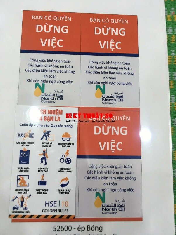 Tem nhãn Decal PP dán lên phôi thẻ có sẵn, dán thẻ từ nhân viên kỹ sư Engineer nhà thầu điện nhẹ - INKTS1835