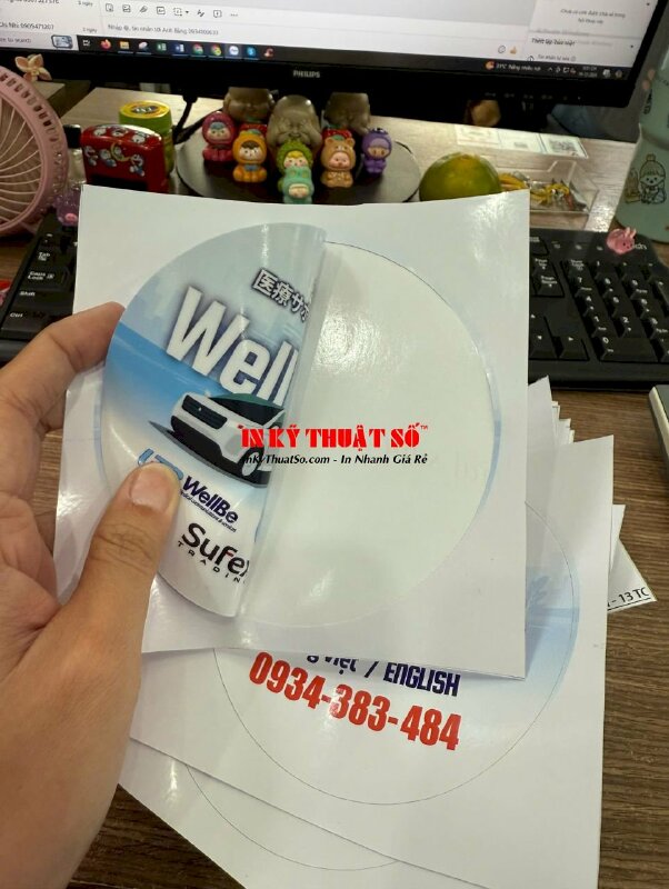 Decal in 2 mặt dán kính thông tin liên hệ dịch vụ y tế khẩn cấp cho công ty bảo hiểm - INKTS3016