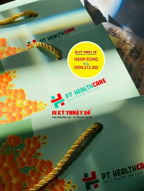 In nhãn UV DTF logo công ty, thương hiệu dán hộp quà tặng, túi giấy đựng quà tặng đối tác, nhân viên - INKTS2980