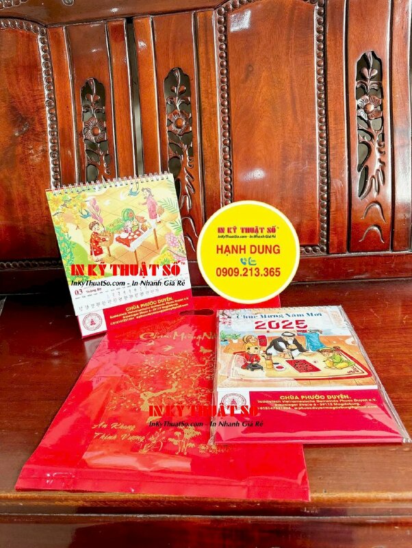 In lịch để bàn 1 cuốn, lịch chữ A để bàn 13 tờ - INKTS2647
