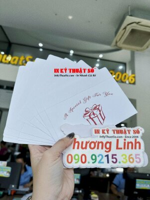 In bao thư 16 x 9 cm đựng thẻ quà tặng A Special Gift For You, in bao thư mặt ngoài Offset - INKTS1687
