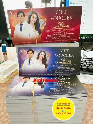 In Voucher quà tặng khuyến mãi Phòng khám thẩm mỹ da liễu &amp; Spa gội đầu chăm sóc da - INKTS2869