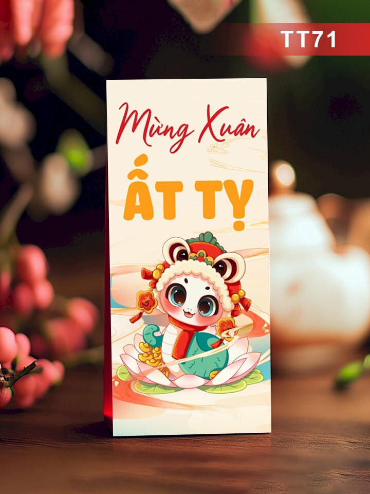 Thiết kế bao lì xì thư pháp Chúc Mừng Năm Mới - Mã TT69 - INKTS2686