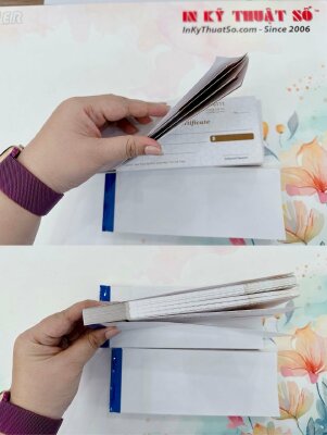 In cuốn voucher làm nail gift certificate phiếu quà tặng, hàng gửi đi Hawaii Mỹ từ TPHCM - INKTS1649