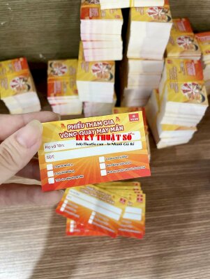 In phiếu tham gia vòng quay may mắn, phiếu bốc thăm trúng thưởng in giấy C300 gsm theo yêu cầu - INKTS2894