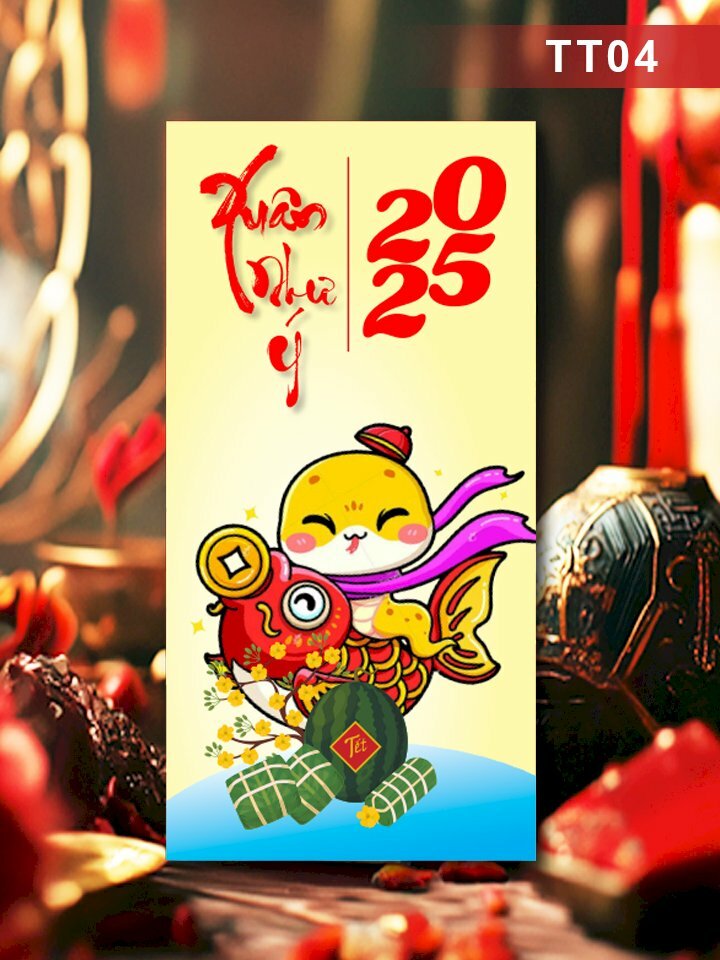 Xưởng in bao lì xì giá rẻ Tết Đoàn Viên - Mã HC027 - INKTS2423