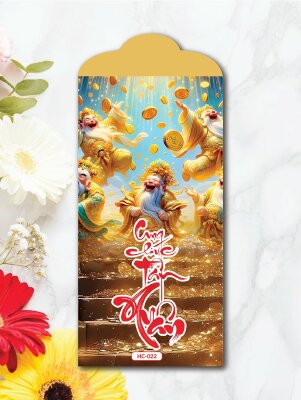 Xưởng in bao lì xì Thần Tài Tới Cung Chúc Tân Xuân - Mã HC022 - INKTS2418