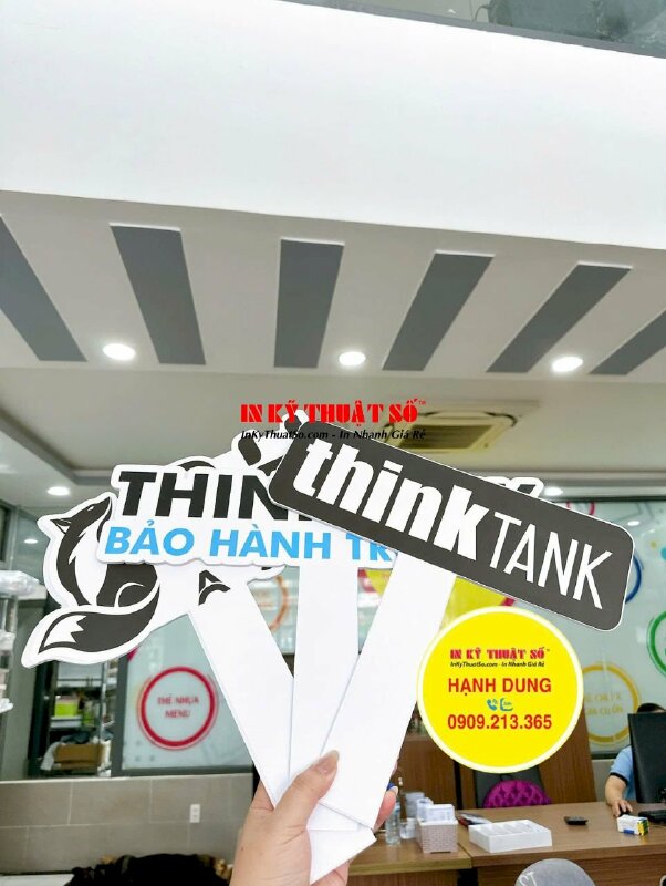 In hashtag cầm tay khai trương mở bán sản phẩm mới, hashtag cầm tay logo tên thương hiệu - INKTS2949