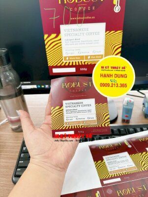 In tem nhãn dán túi Zip đựng cà phê, tem Decal sữa - INKTS1666