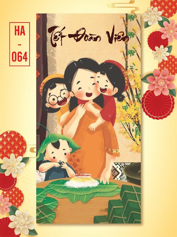 In bao lì xì đỏ truyền thống họa tiết Vân Mây Chúc Mừng Năm Mới - Mã HA062 - INKTS2621