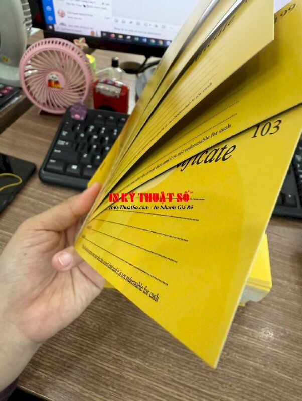 In Gift Certificate trà sữa, voucher tiếng Anh, cấn răng cưa 1 đường, đánh sổ nhảy, hàng gửi đi Mỹ từ TPHCM - INKTS3017
