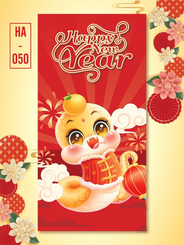 In bao lì xì đỏ Quý Cô Sành Điệu Tết Đong Đầy - Mã HA048 - INKTS2607