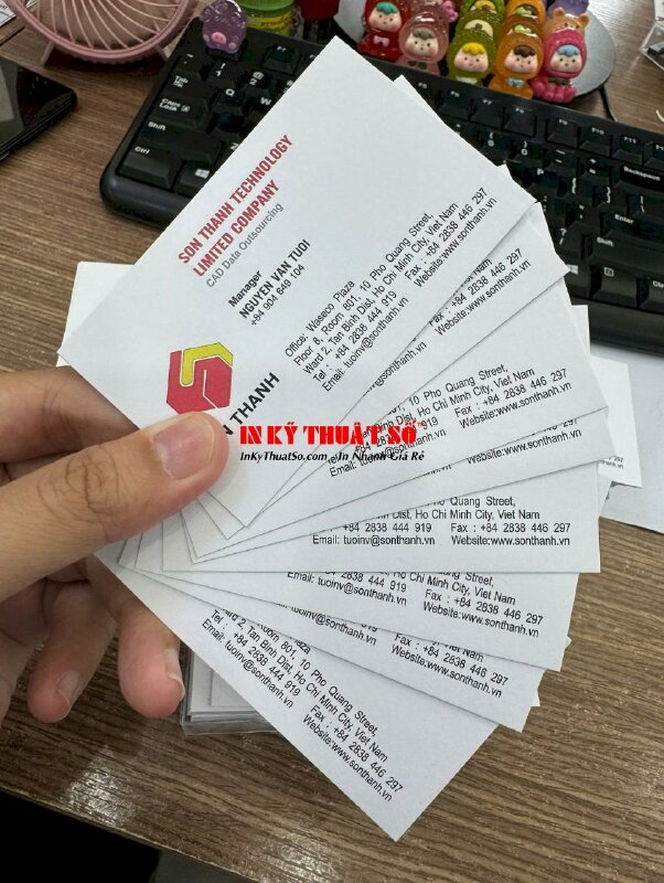 In danh thiếp chức danh Manager công ty công nghệ, in giấy E300gsm in lẻ số lượng ít - INKTS2842