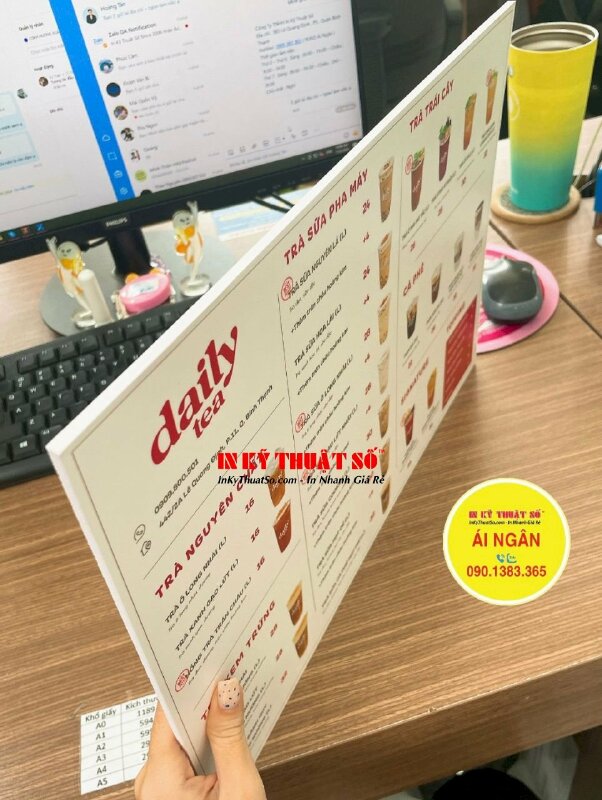 In quyển menu nhựa A4 quán hải sản tươi sống thịt rừng, hàng gửi đi Ninh Thuận từ TPHCM - INKTS1715