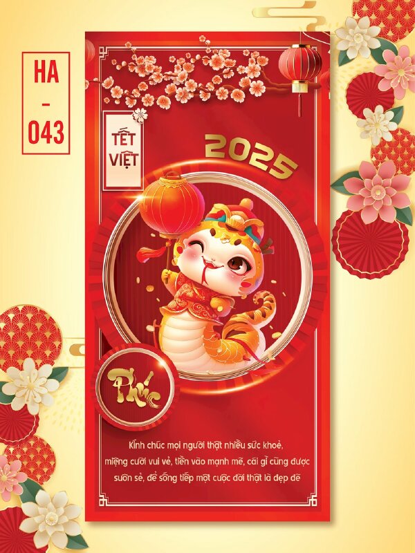 Thiết kế in bao lì xì đỏ trơn Những Ngày Tết Cổ Truyền - Mã HA041 - INKTS2600