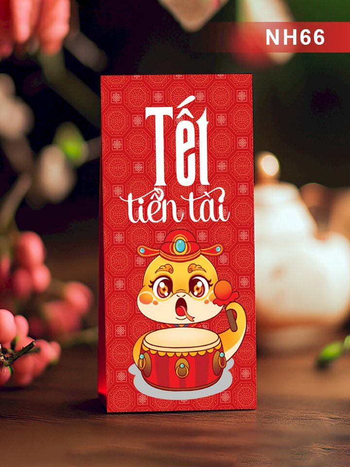 In bao lì xì năm mới Happy New Year - Mã PT45 - INKTS2501