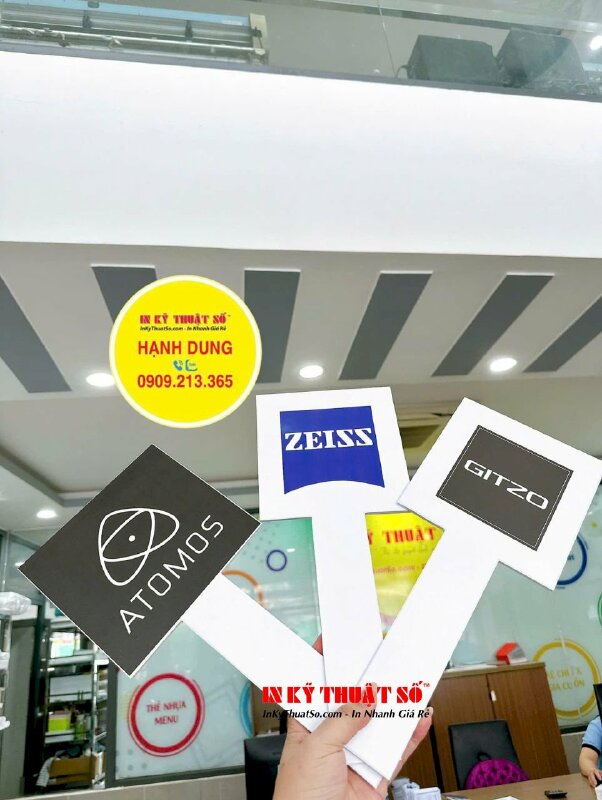 In hashtag cầm tay khai trương mở bán sản phẩm mới, hashtag cầm tay logo tên thương hiệu - INKTS2949