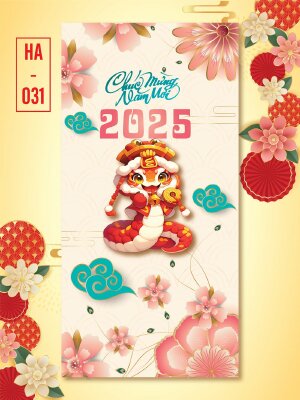 In bao lì xì giá rẻ Rắn Chibi Chúc Mừng Năm Mới 2025 - Mã HA031 - INKTS2669