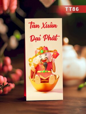 In phong bao lì xì năm mới Tân Xuân Đại Phát - Mã TT86 - INKTS2703