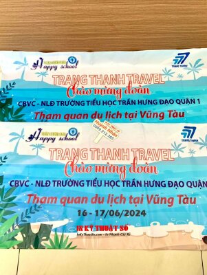 In băng rôn du lịch biển, băng rôn treo xe du lịch tham quan, in bạt hiflex lấy hàng ngay trong ngày - INKTS1620