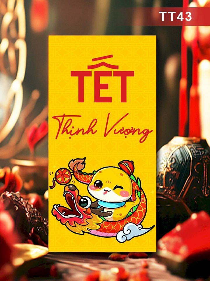 Thiết kế bao lì xì đầu lân Xuân 2025 - Mã TT41 - INKTS2658