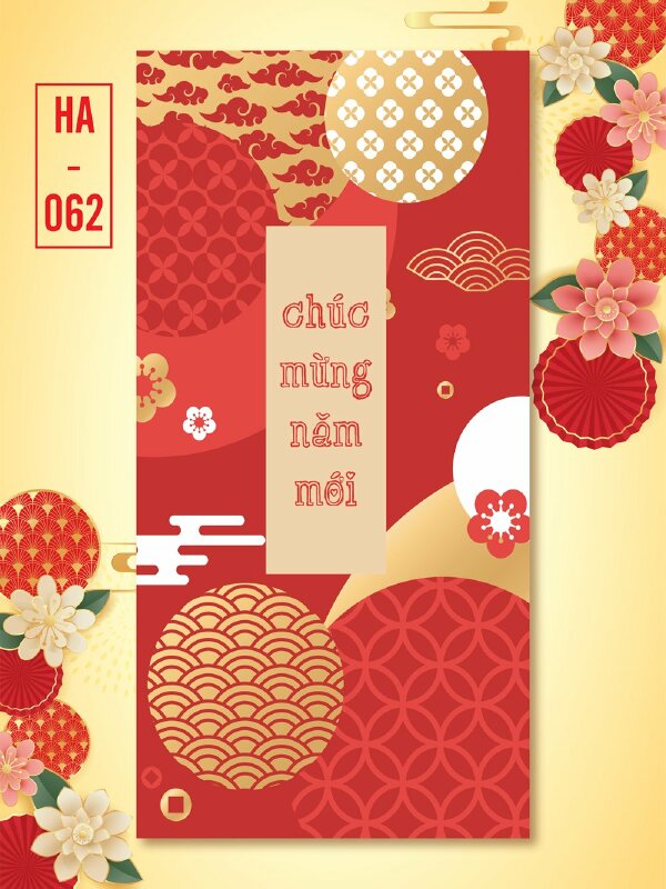 Thiết kế bao lì xì độc đáo Xuân Đến Rồi Xõa Thôi - Mã HA060 - INKTS2619