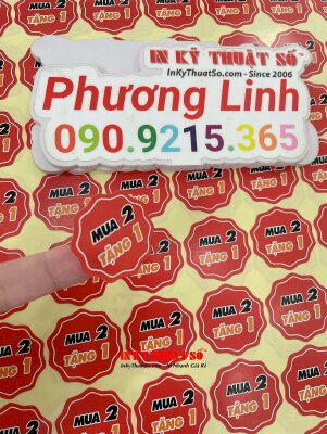 In tem khuyến mãi mua 2 tặng 1, tem giấy sticker khuyến mãi bóc dán nhanh dễ dàng - INKTS1652