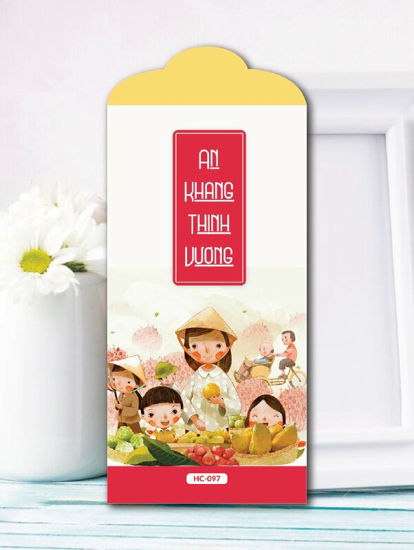 In bao lì xì màu cam Bé Chibi Rắn Ất Tỵ - Mã HC095 - INKTS2592