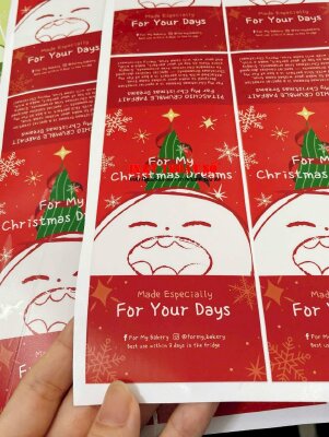 In tem Decal sữa dán hộp bánh ngọt mica trong cho tiệm bánh ngọt Bakery - INKTS2900
