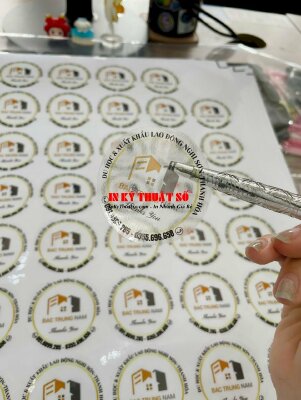 In tem tròn Thank you từ Decal trong cho trung tâm tư vấn du học &amp; xuất khẩu lao động - INKTS2807