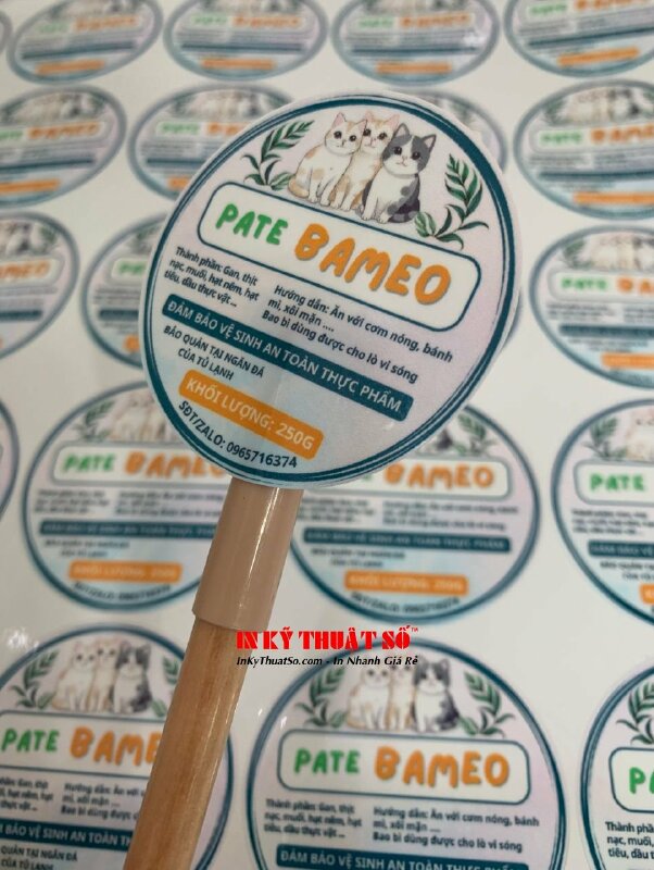 In tem Decal trong số lượng ít, tem logo công ty thiết kế thi công nội thất - INKTS1855