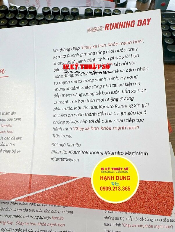 In thư ngỏ gửi khách hàng, cộng đồng, chương trình về sự kiện Running Day cho thương hiệu thể thao - INKTS2987