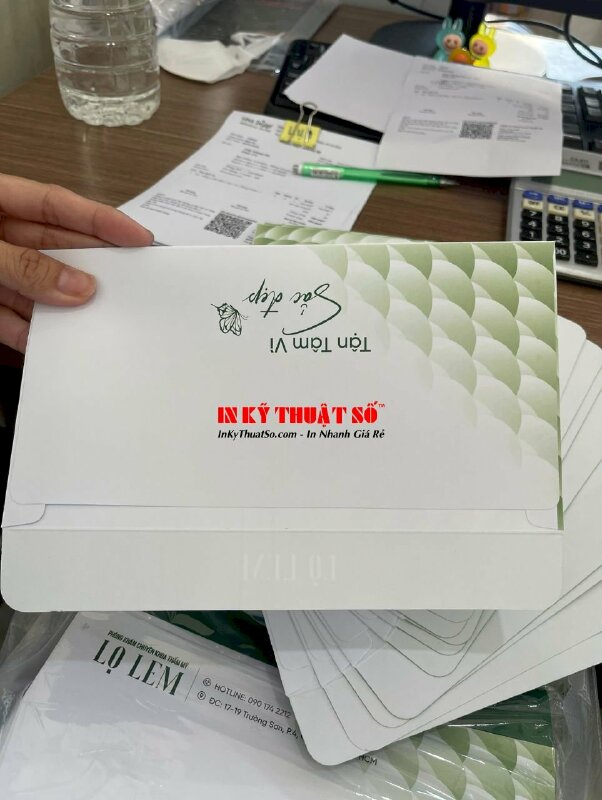 In ấn phong bì 22x12 cm, phong bì phòng khám chuyên khoa thẩm mỹ - INKTS2897