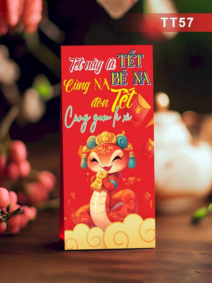 In bao lì xì cute Tết Việt Ất Tỵ 2025 - Mã TT55 - INKTS2672