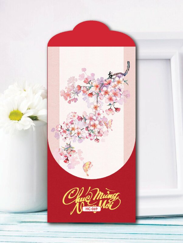 In bao lì xì hoa cúc Chúc Mừng Năm Mới - Mã HC067 - INKTS2564
