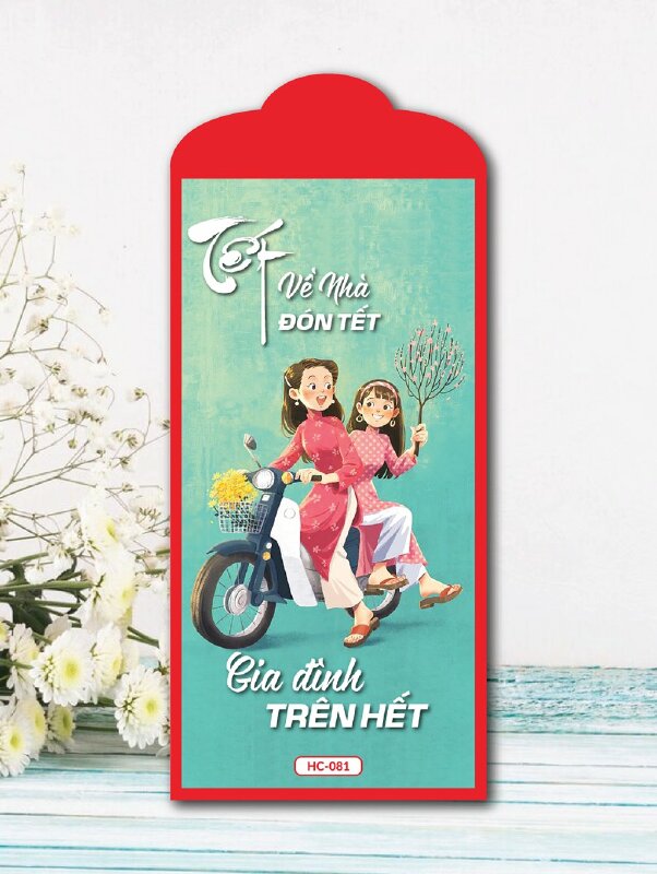 Thiết kế bao lì xì đỏ Tết Là Để Yêu Thương - Mã HC079 - INKTS2576
