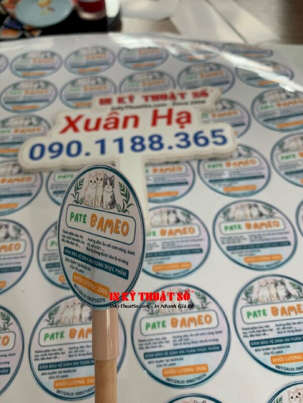 In tem Decal trong số lượng ít, tem logo công ty thiết kế thi công nội thất - INKTS1855