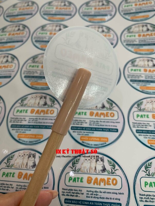 In tem Decal trong số lượng ít, tem logo công ty thiết kế thi công nội thất - INKTS1855