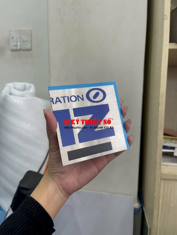 In phóng ảnh giấy chứng nhận certificate khổ lớn treo tường văn phòng công ty từ vải Canvas đóng khung viền đen - INKTS1786