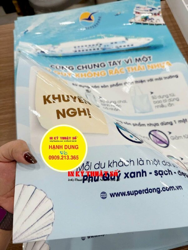 In poster tuyên truyền bảo vệ biển đảo, poster bảo vệ môi trường biển khổ A2 in PP mực dầu, cán màng bóng - INKTS2876