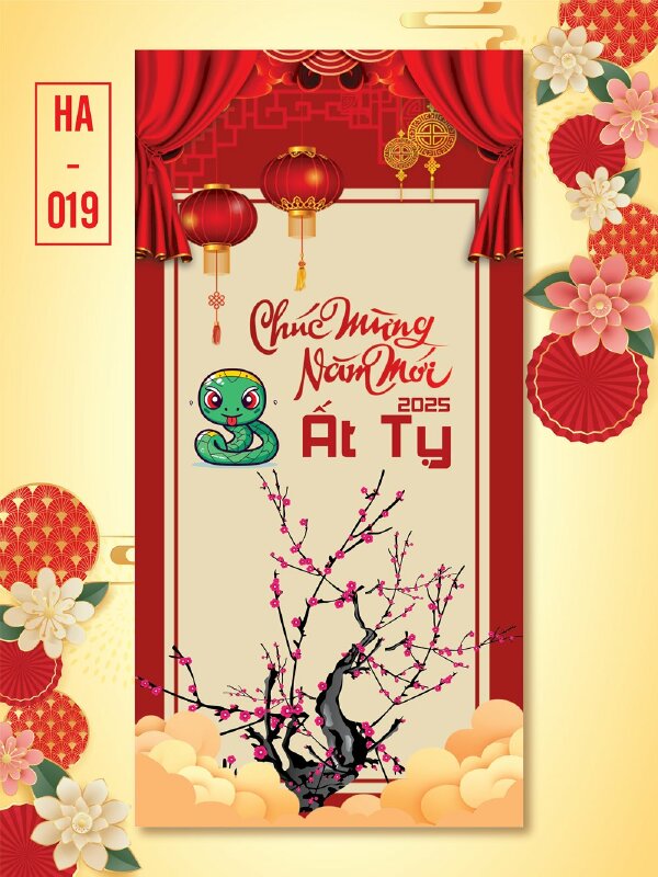 Bao lì xì nhũ vàng Tết Việt Bánh Chưng Xanh Bên Dưa Hấu Đỏ - Mã PT22 - INKTS2478