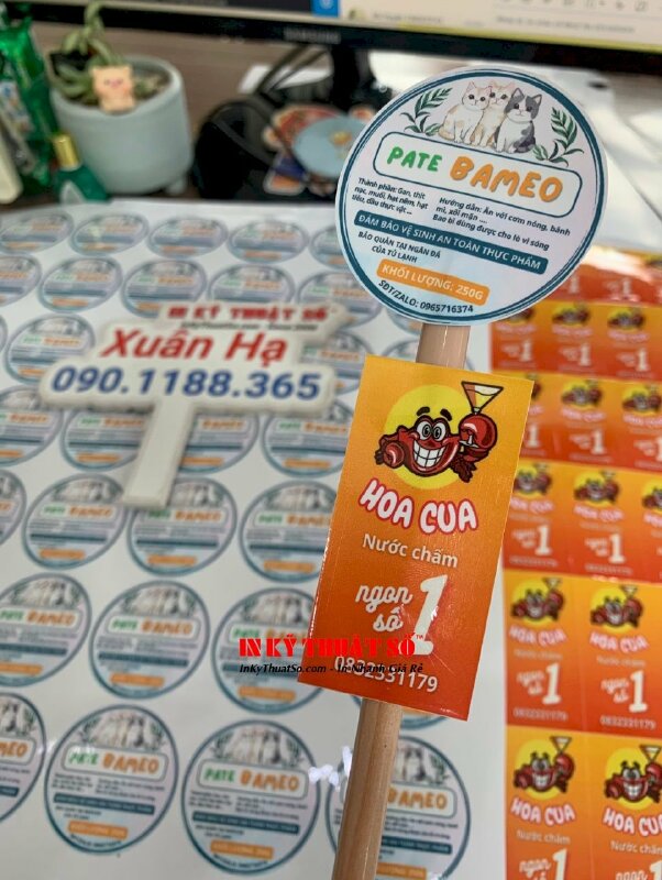 In tem Decal trong số lượng ít, tem logo công ty thiết kế thi công nội thất - INKTS1855