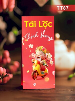 In phong bao lì xì dễ thương Tài Lộc Thịnh Vượng - Mã TT87 - INKTS2704