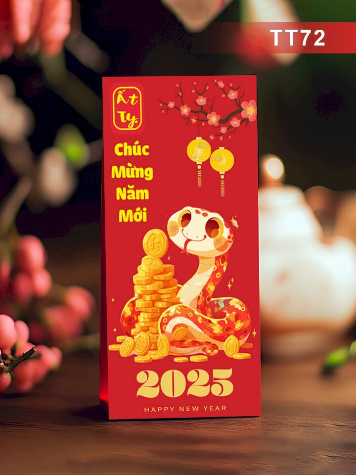 Thiết kê bao lì xì truyền thống gói bánh chưng ngày Tết - Mã TT70 - INKTS2687