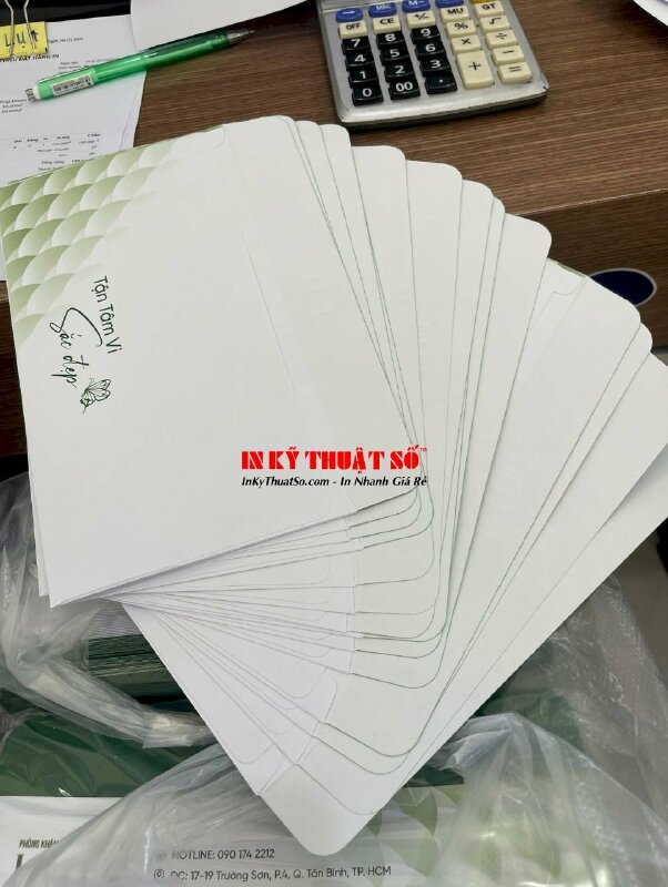 In ấn phong bì 22x12 cm, phong bì phòng khám chuyên khoa thẩm mỹ - INKTS2897