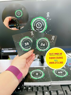 In phiếu rút thăm trúng thưởng theo mã số thứ tự, in giấy C300gsm 1 mặt, đánh số thứ tự - INKTS1639